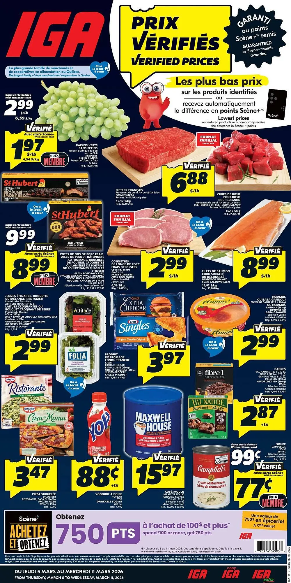 IGA flyer from March 5 to March 11 2026 - flyer page 1