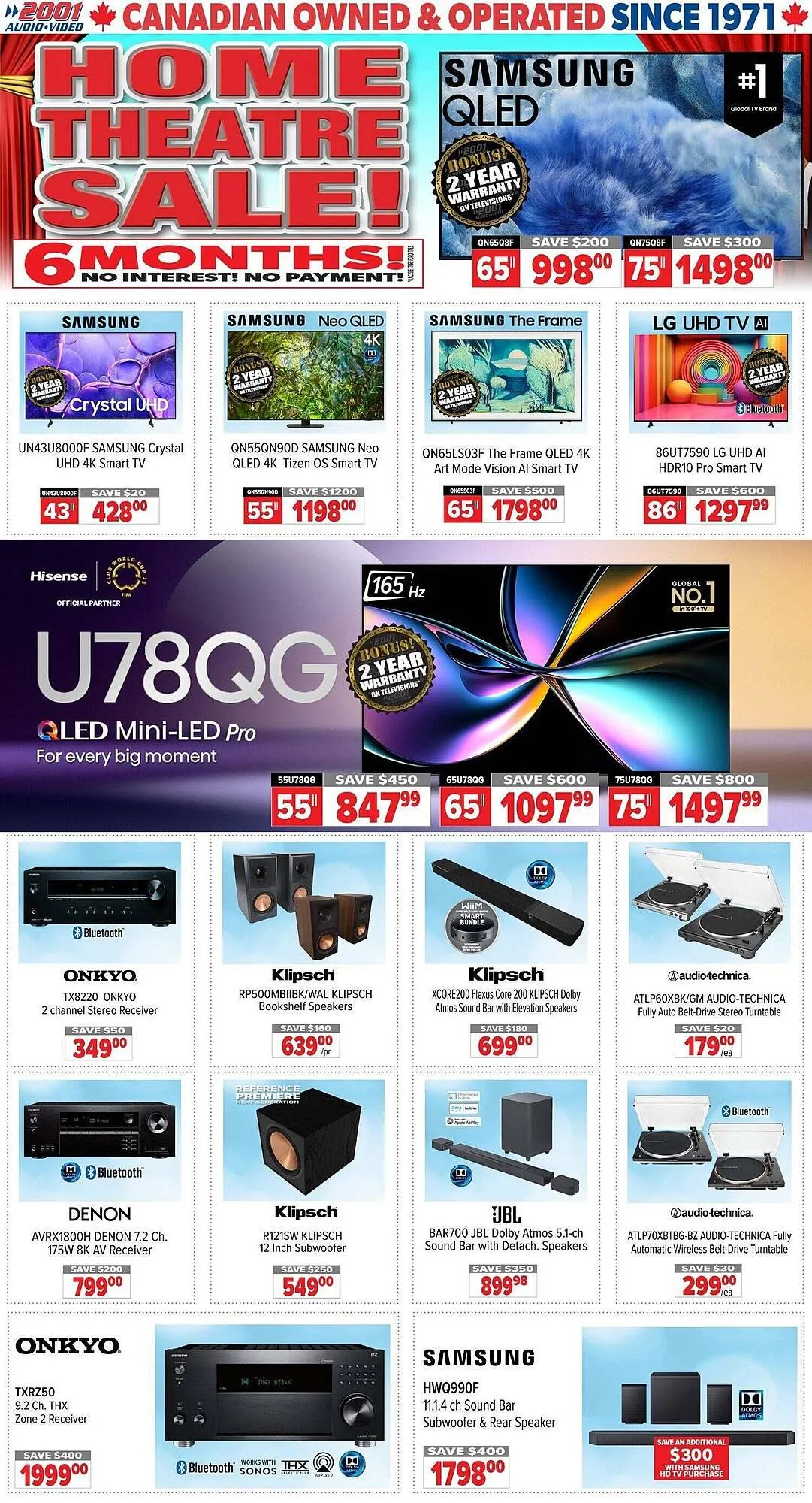 2001 Audio Video flyer from September 5 to September 12 2025 - flyer page 1