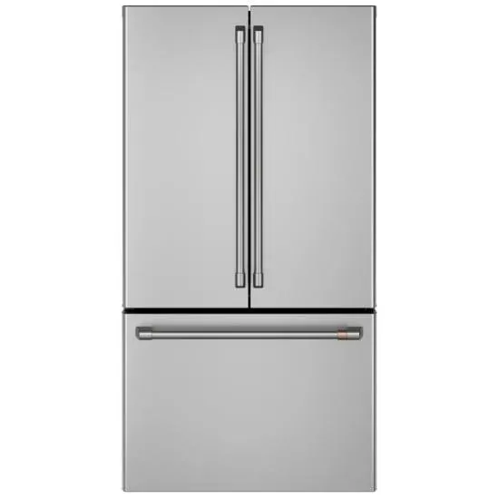 Cafe CWE23SP2MS1 French Door Refrigerator, 36 inch Width, ENERGY STAR Certified, Counter Depth, 23.1 cu. ft. Capacity, Stainless Steel colour TwinChill Evaporators