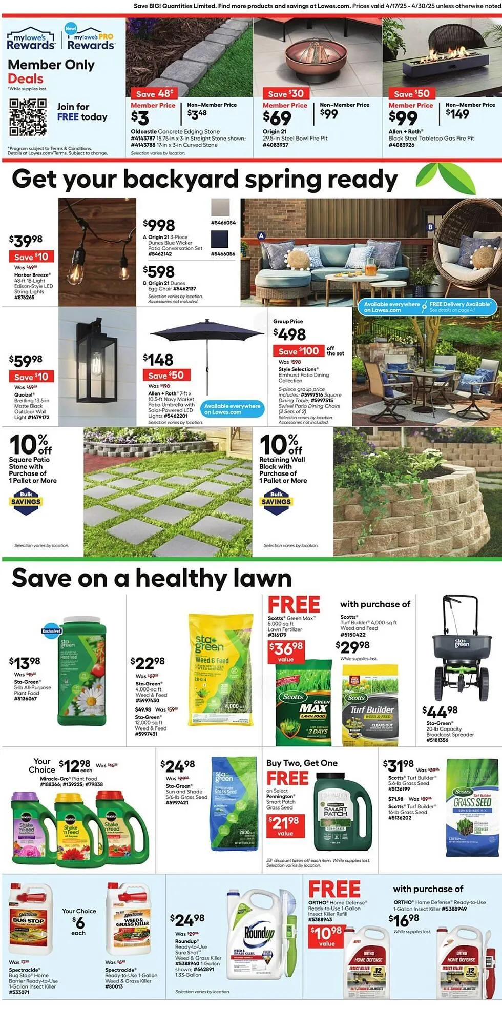 Lowe's flyer from April 17 to April 30 2025 - flyer page 2
