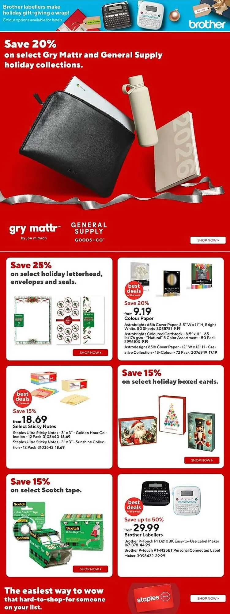 Staples flyer from November 7 to November 14 2025 - flyer page 15