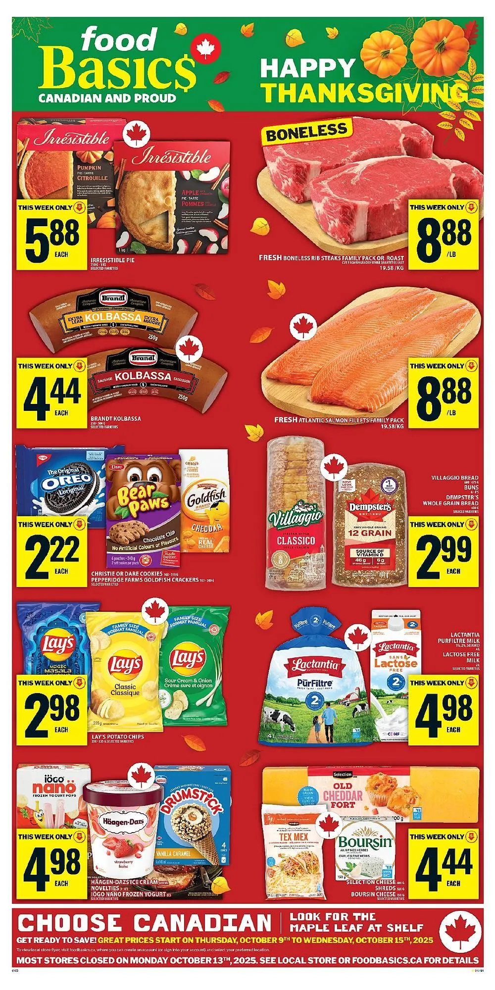 Food Basics flyer from October 9 to October 15 2025 - flyer page 1