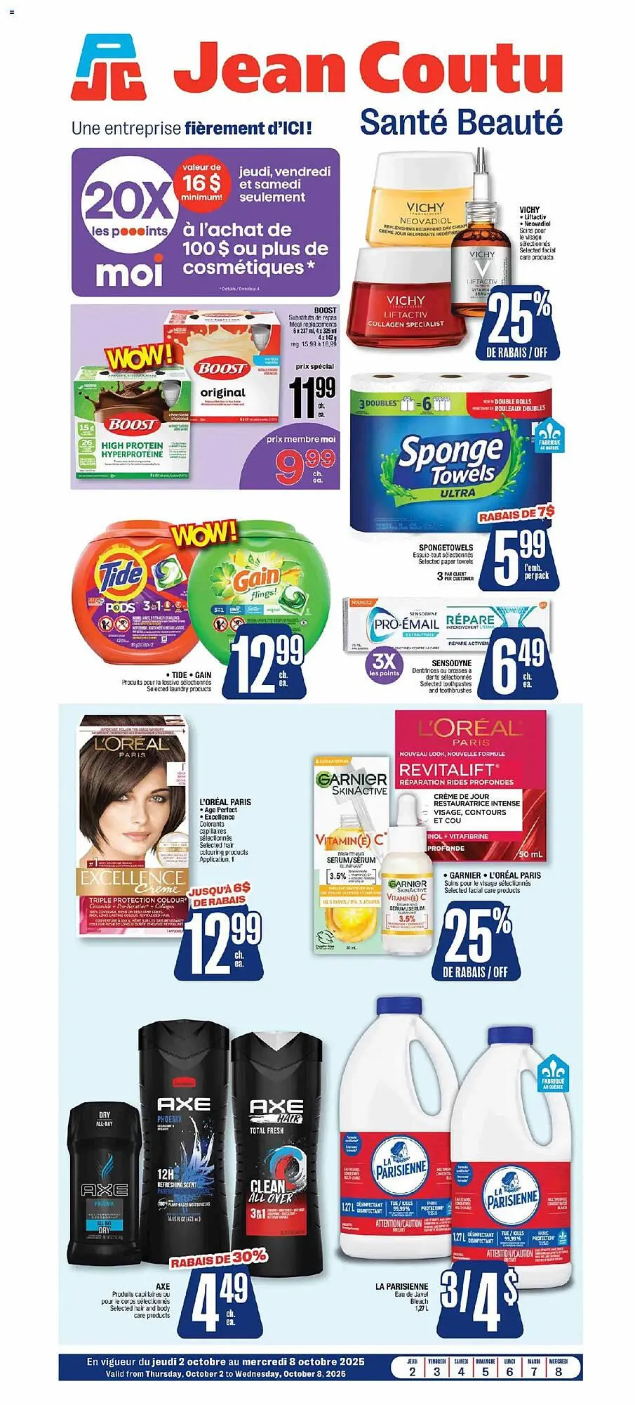 Jean Coutu flyer from October 2 to October 8 2025 - flyer page 1