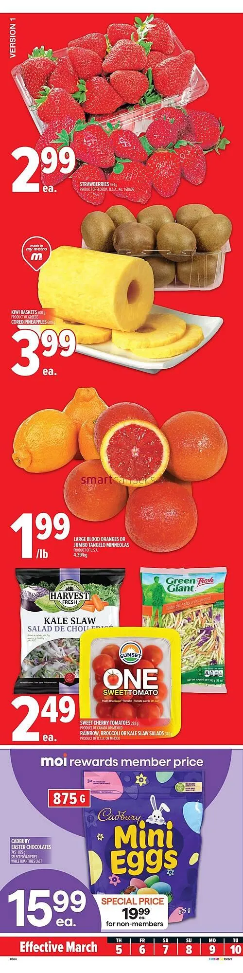 Metro flyer from March 5 to March 11 2026 - flyer page 1