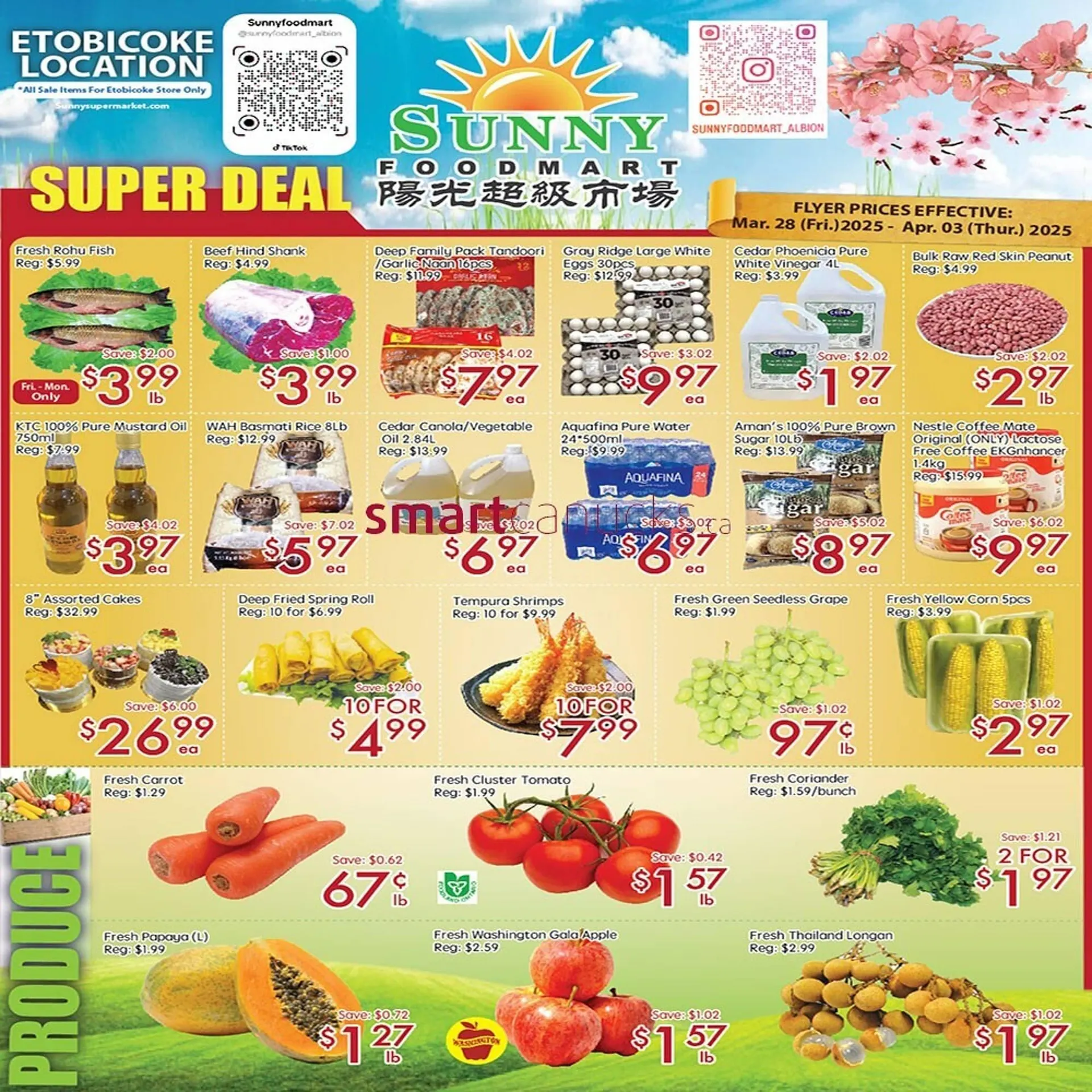Sunny Food Mart flyer from March 28 to April 3 2025 - flyer page 1