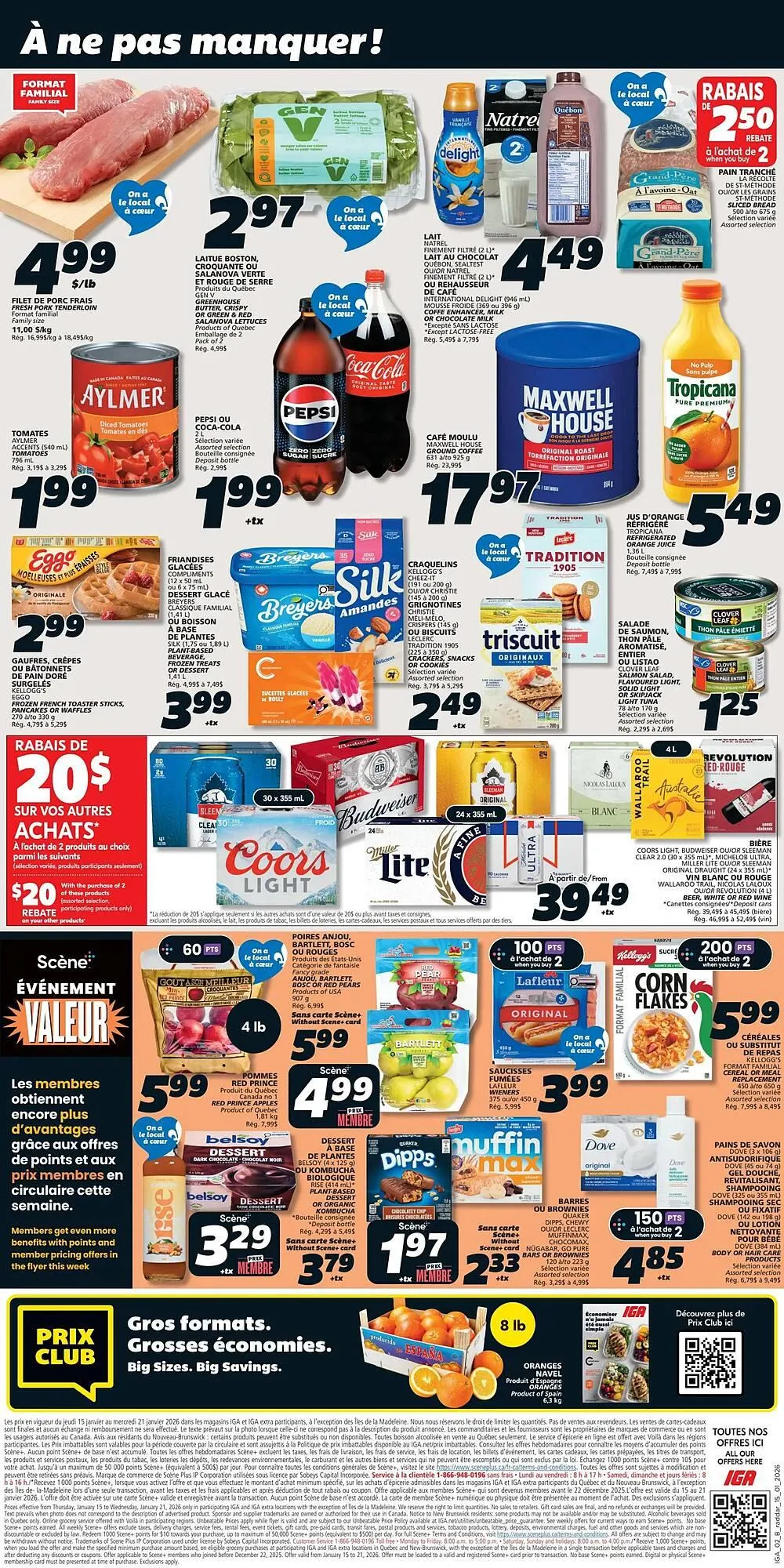 IGA flyer from January 15 to January 21 2026 - flyer page 2