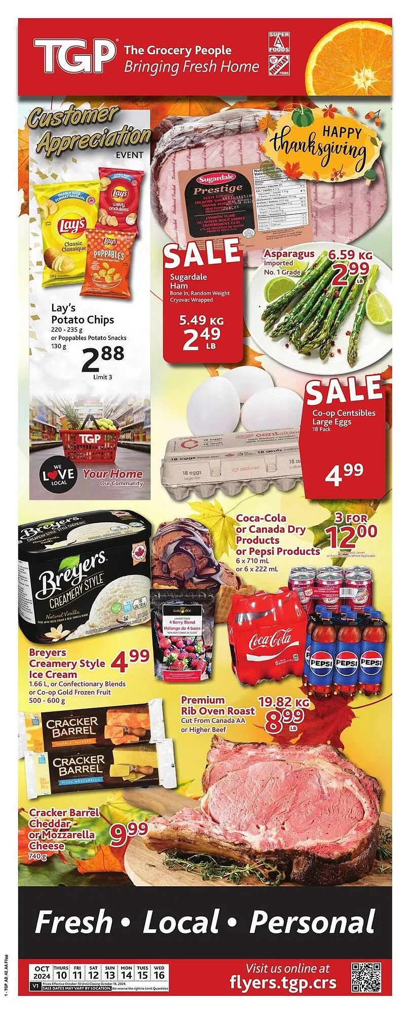 TGP The Grocery People flyer from October 10 to October 16 2024 - flyer page 1