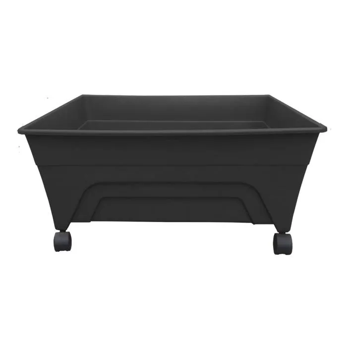 Fountain Products 610 x 510 x 240mm Charcoal Raised Garden Bed With Wheels