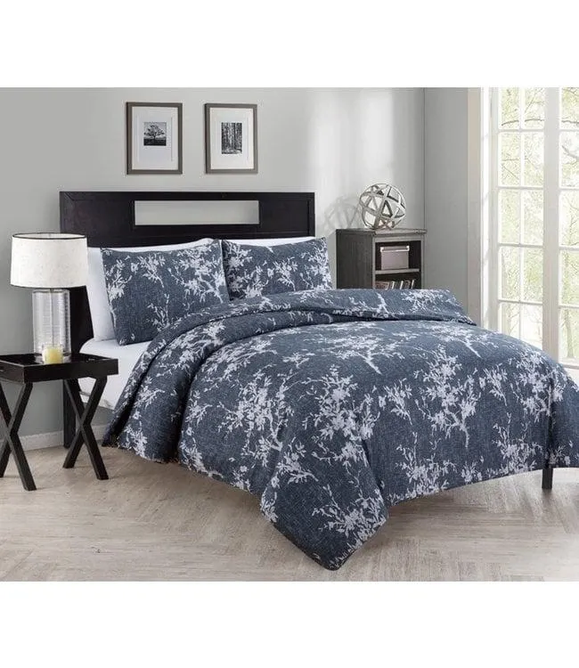 TIANNA DUVET COVER SET GREY (MP2)