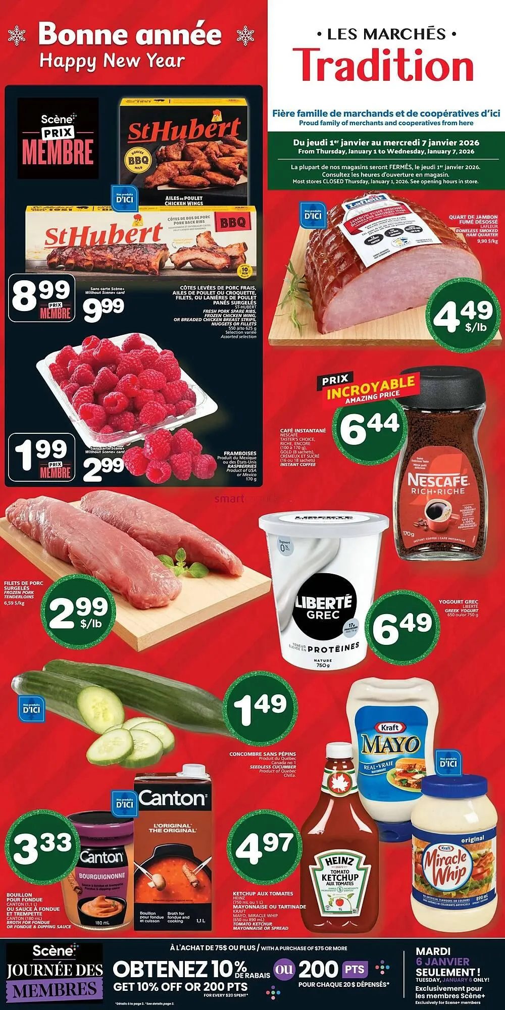 Marches Tradition flyer from January 1 to January 7 2026 - flyer page 1