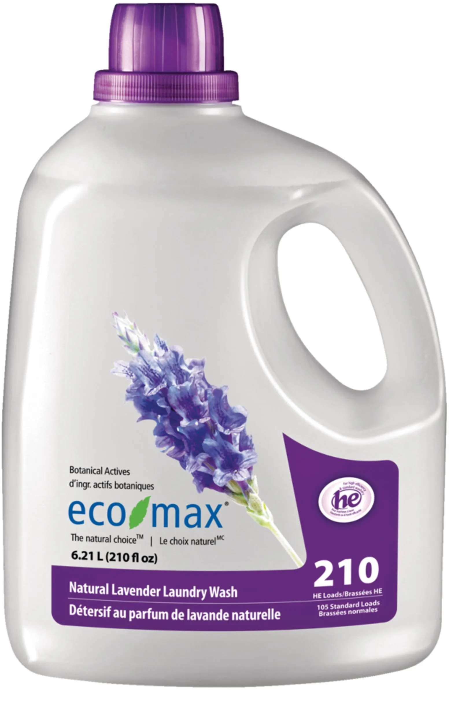Eco-Max Liquid Laundry Detergent, Lavender Scent, 210-Load, 6.21-L