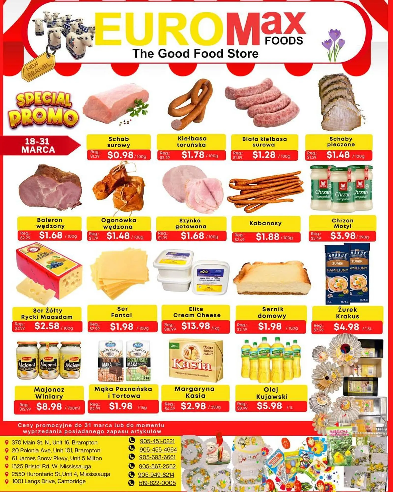 EuroMax Foods flyer from March 18 to March 31 2026 - flyer page 1