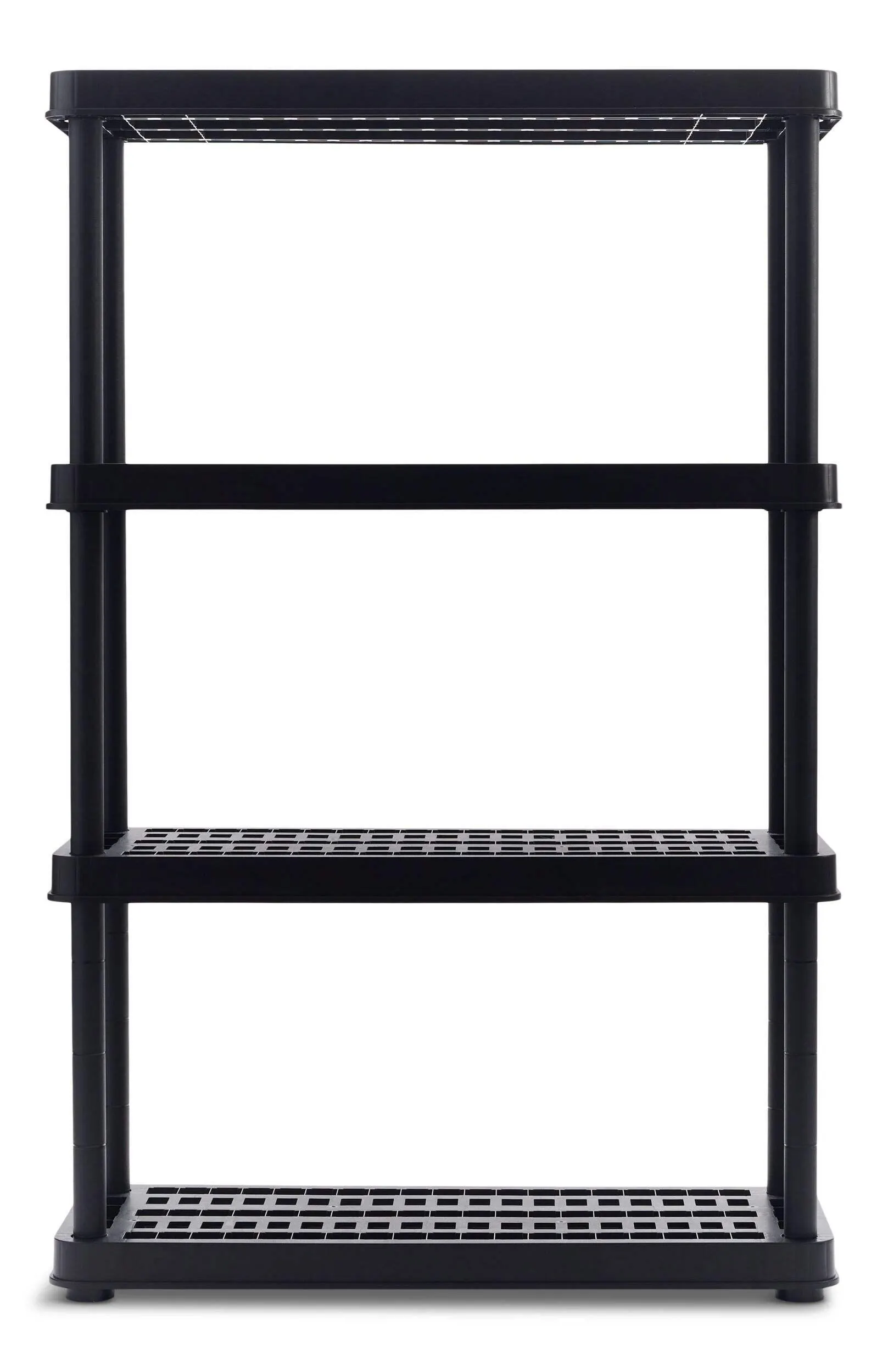 TuffStore® 4-Shelf Resin Storage/Shelving Unit, 36 x 14 x 54.5-in, Black