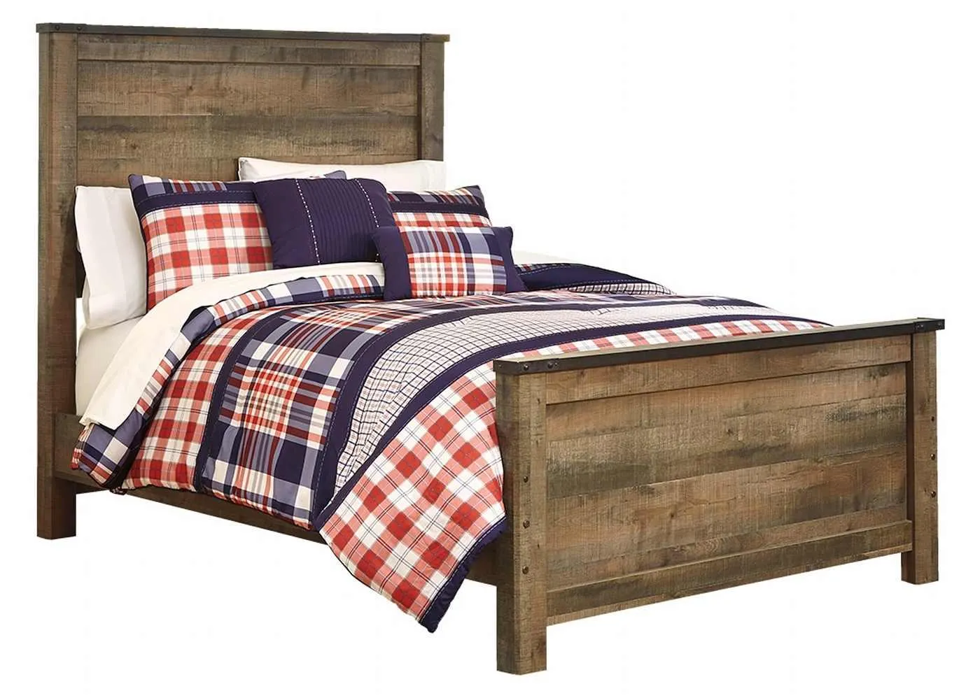 Trinell Panel Bed - Brown