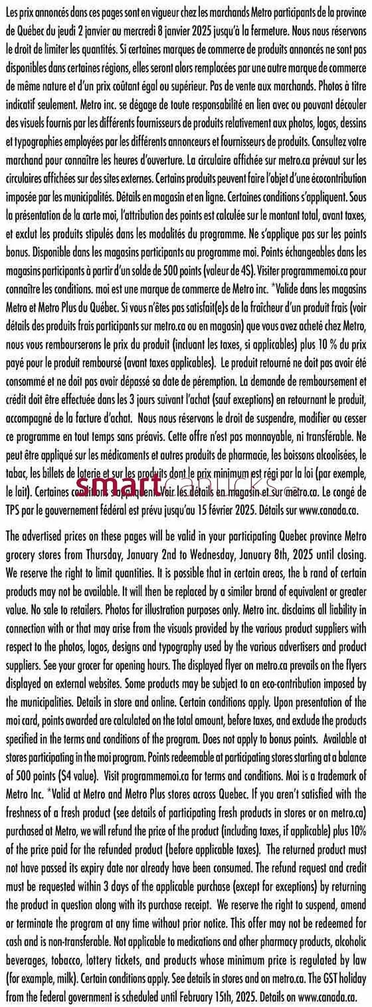 Metro flyer from January 2 to January 15 2025 - flyer page 22