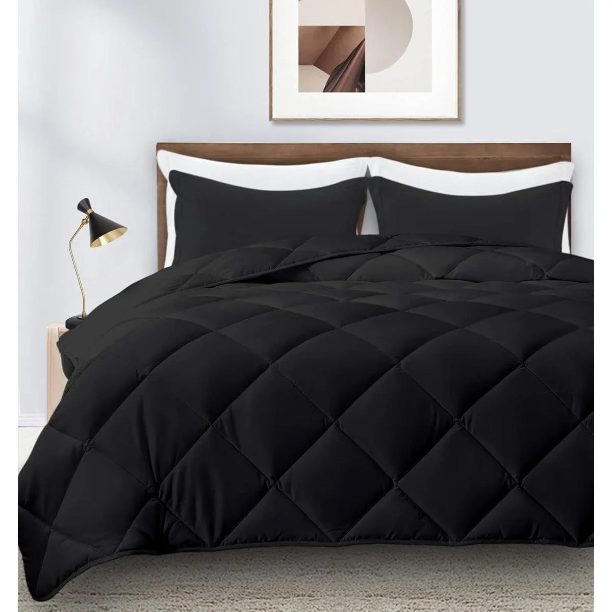 3pc Comforter Set All Season Use Down Alternative Comforter Lightweight with pillowcase