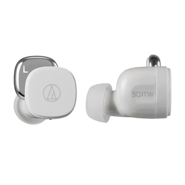 Audio-Technica ATH-SQ1TWWH Earbuds, White