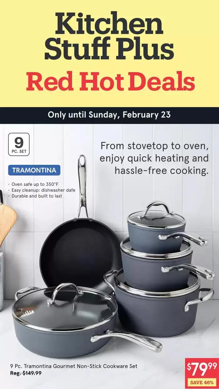 Kitchen Stuff Plus weeky flyer from February 18 to February 23 2025 - flyer page 1