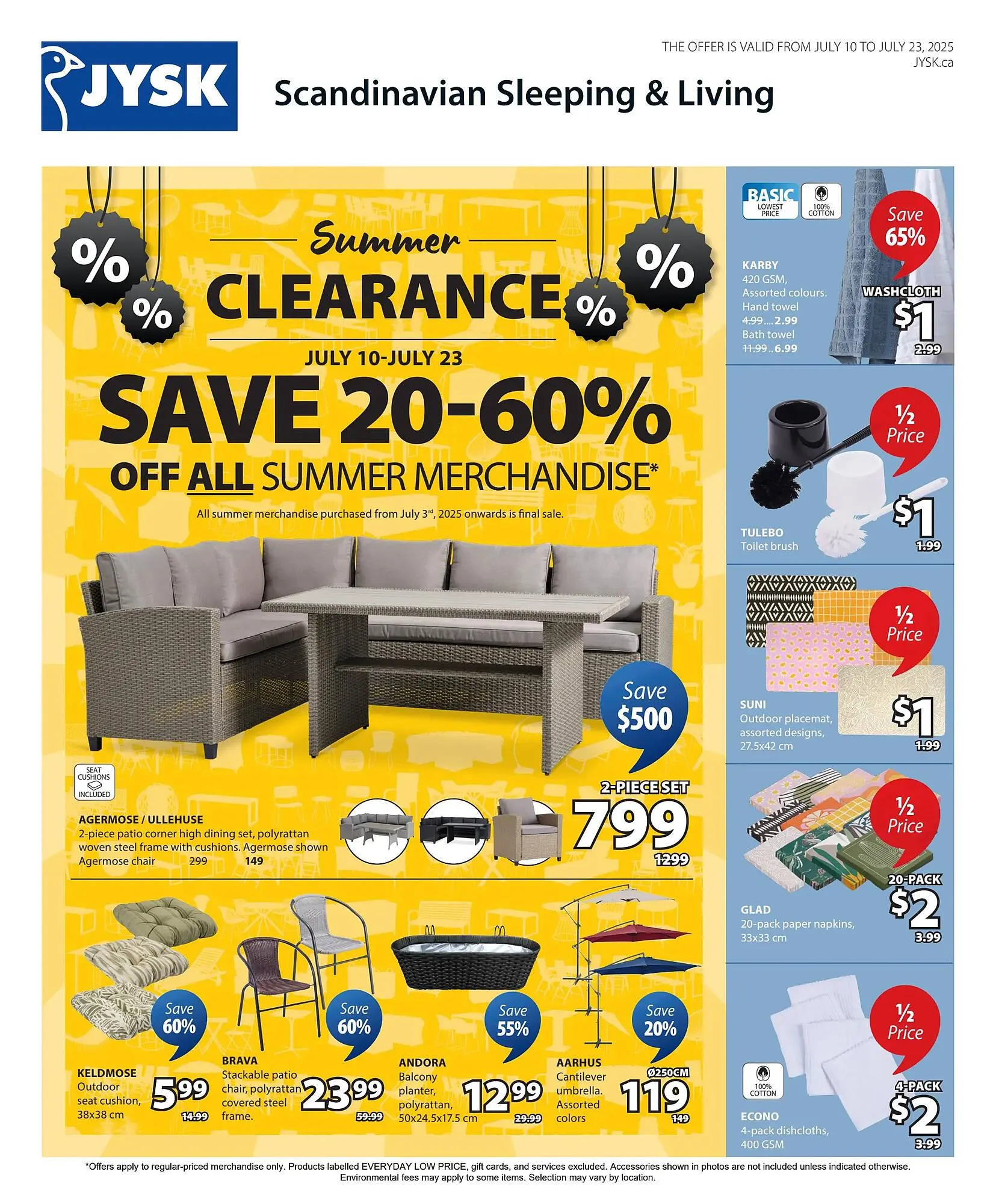 JYSK flyer from July 10 to July 16 2025 - flyer page 1