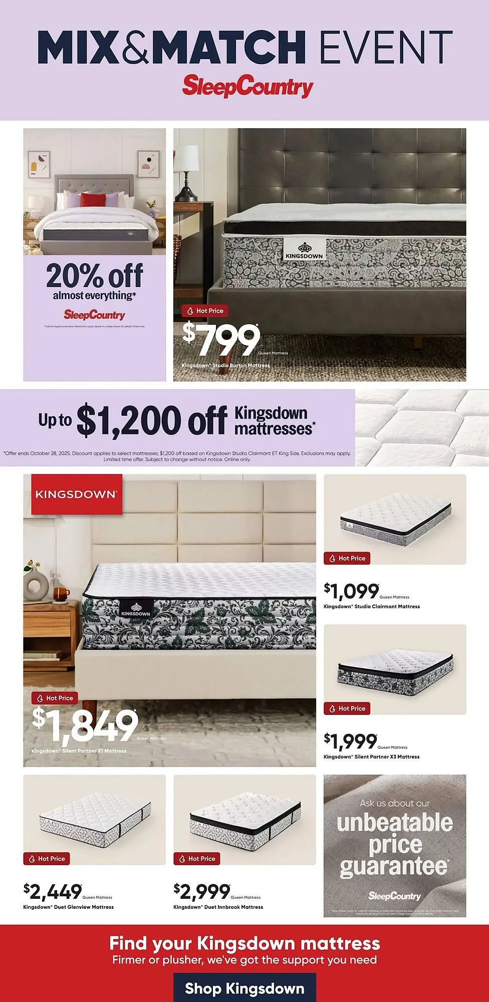 Sleep Country flyer from September 18 to September 24 2025 - flyer page 1