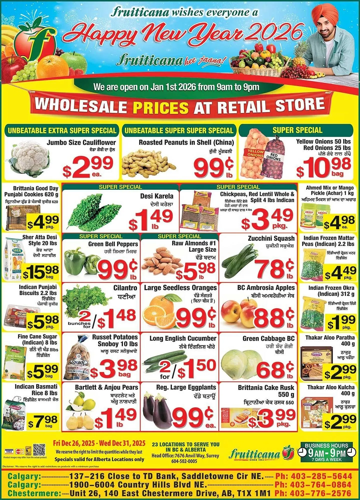 Fruiticana flyer from December 25 to January 2 2026 - flyer page 1