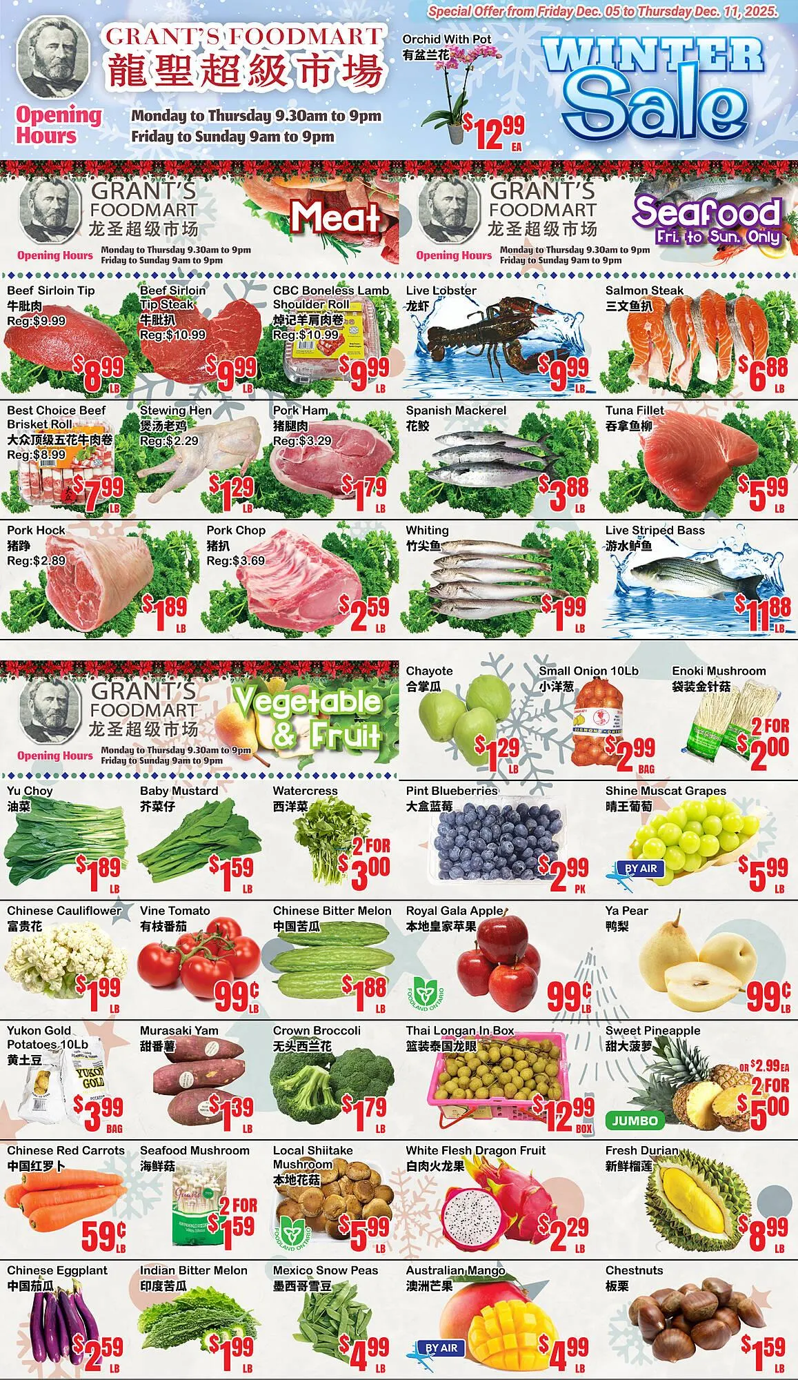 Grant's Foodmart flyer from December 4 to December 10 2025 - flyer page 1