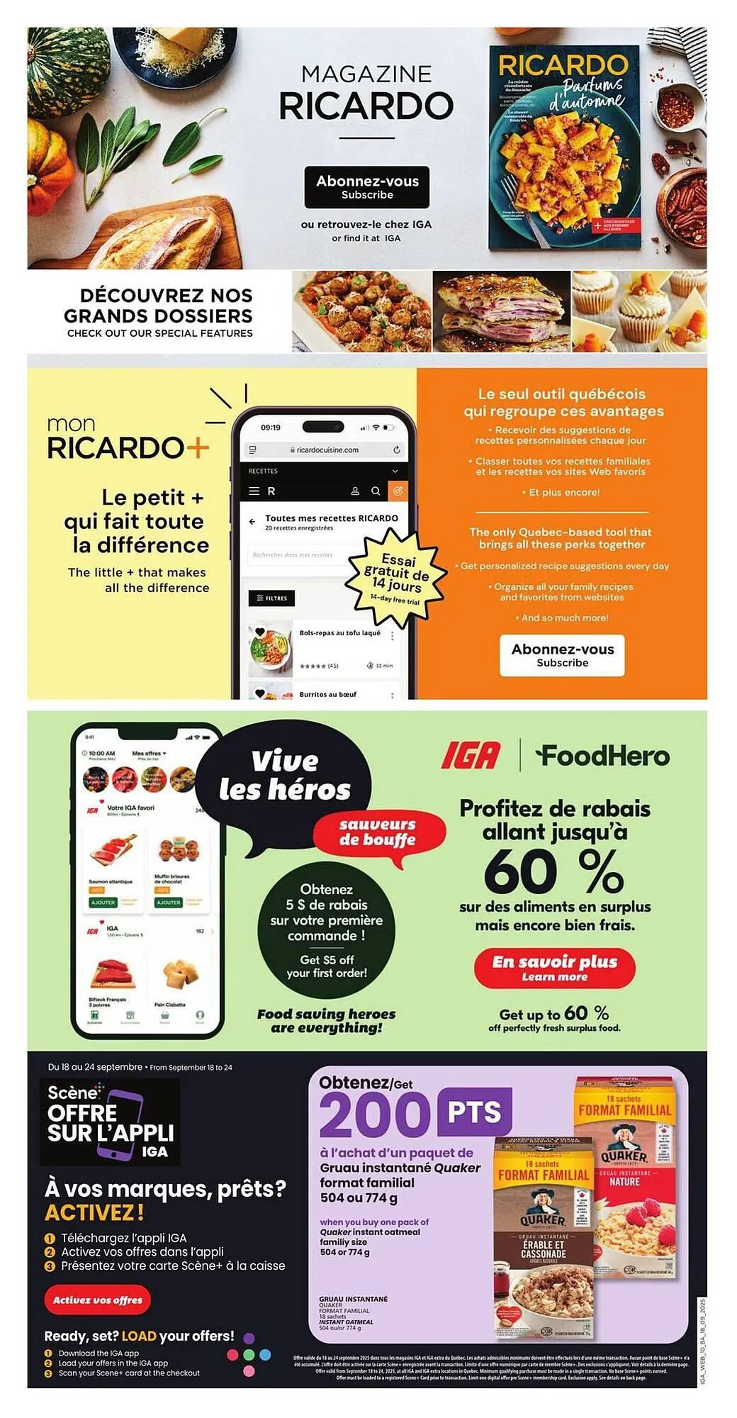 IGA flyer from September 18 to September 24 2025 - flyer page 12