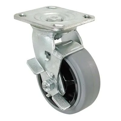 Caster 6" X 2" Swivel Brake Grey