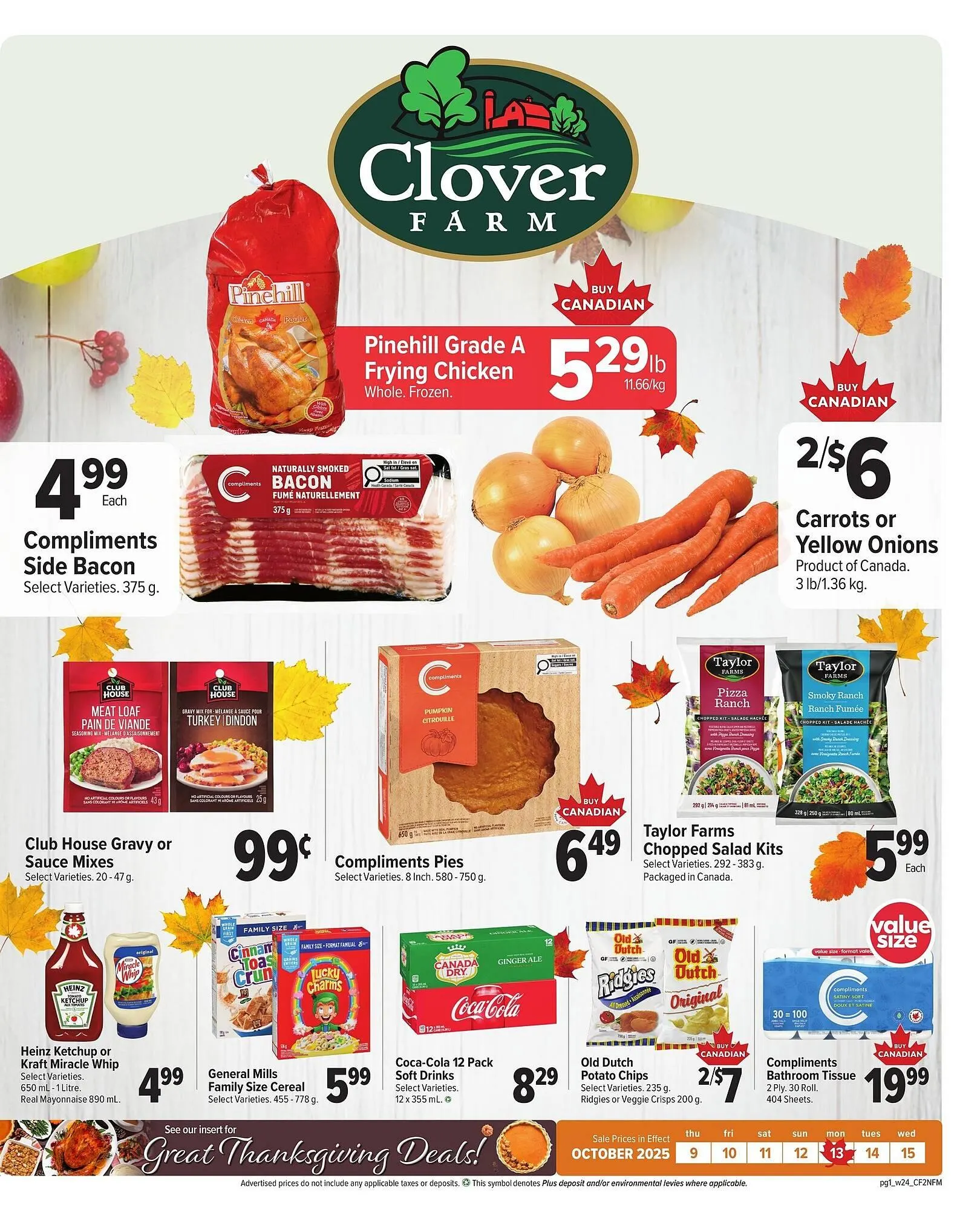 Clover Farm flyer from October 9 to October 15 2025 - flyer page 1