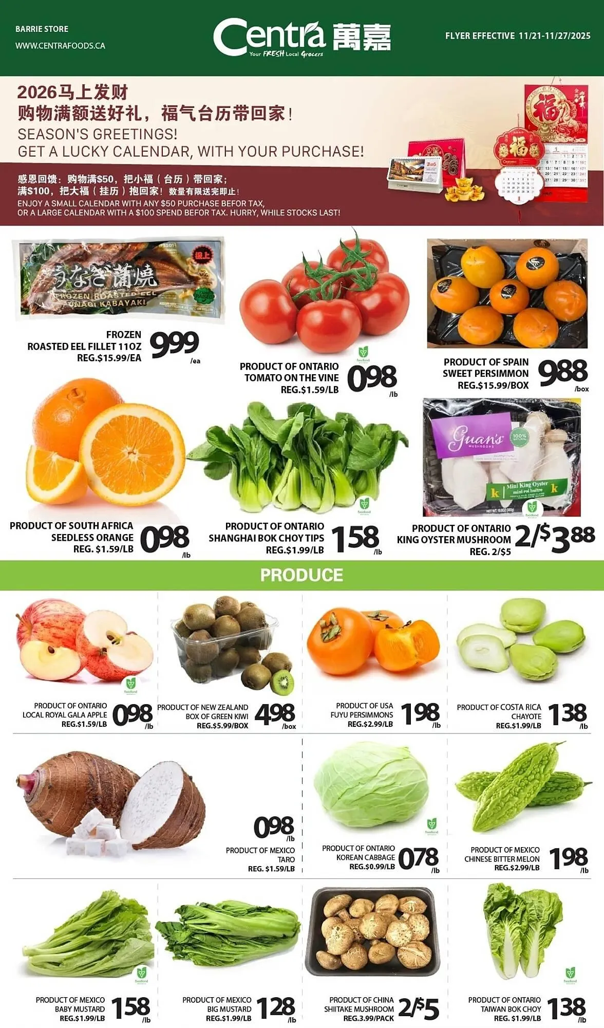 Centra Food Market flyer from November 21 to November 27 2025 - flyer page 1