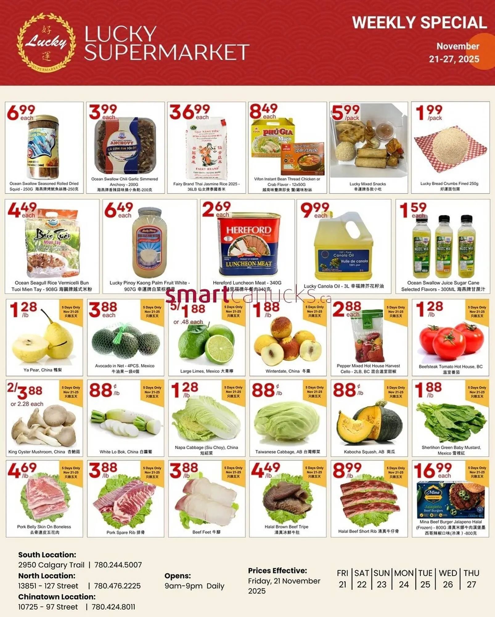 Lucky Supermarket flyer from November 21 to November 27 2025 - flyer page 1