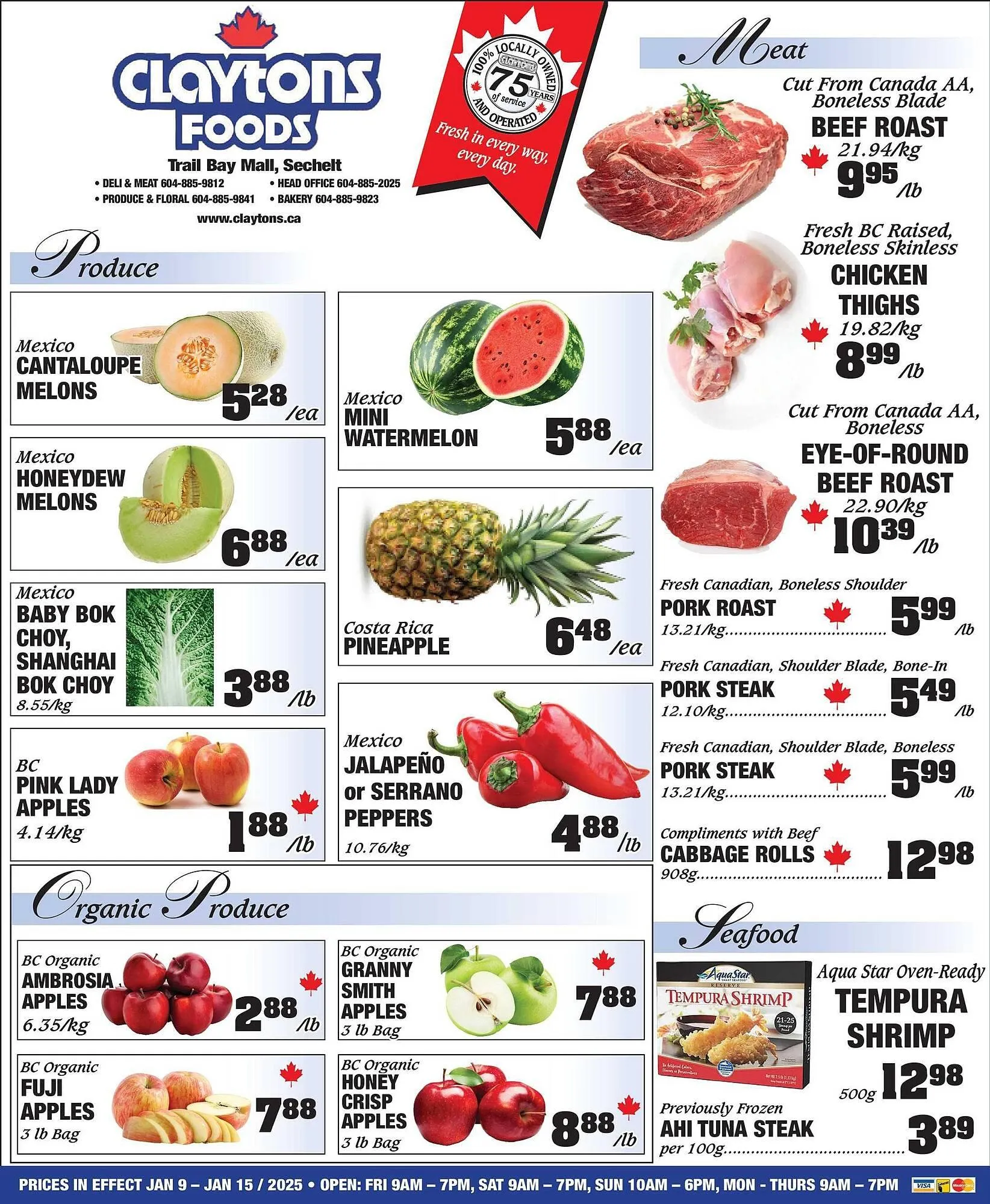 Claytons Heritage Market flyer from January 9 to January 15 2026 - flyer page 1