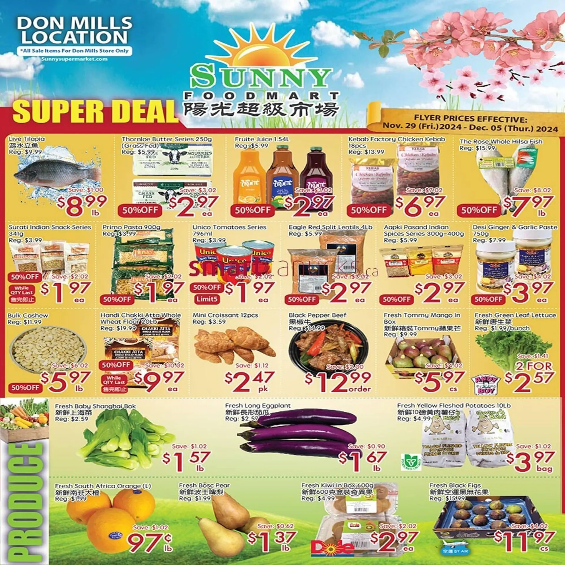 Sunny Food Mart flyer from November 29 to December 5 2024 - flyer page 1