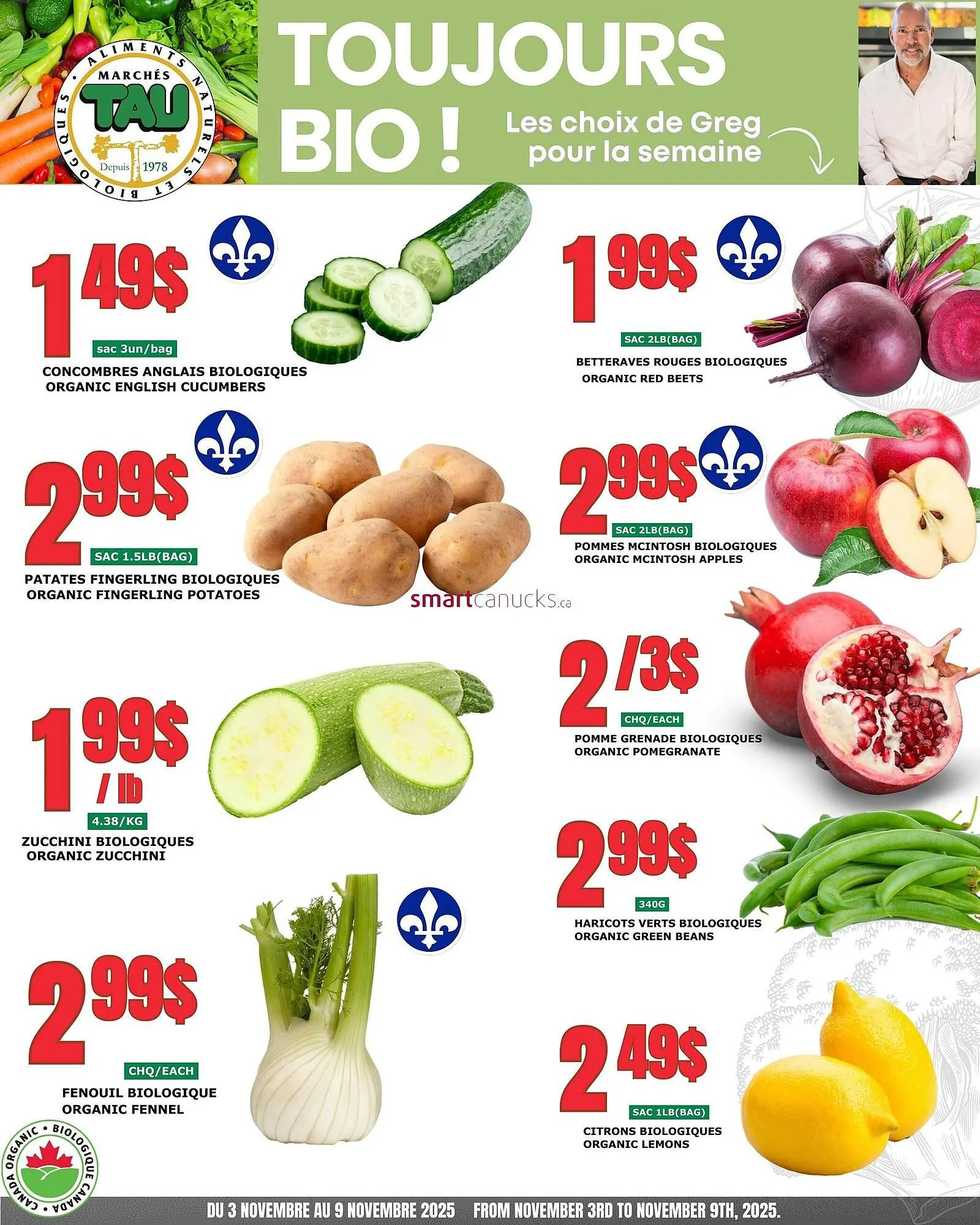 Marches Tau flyer from October 30 to November 9 2025 - flyer page 1