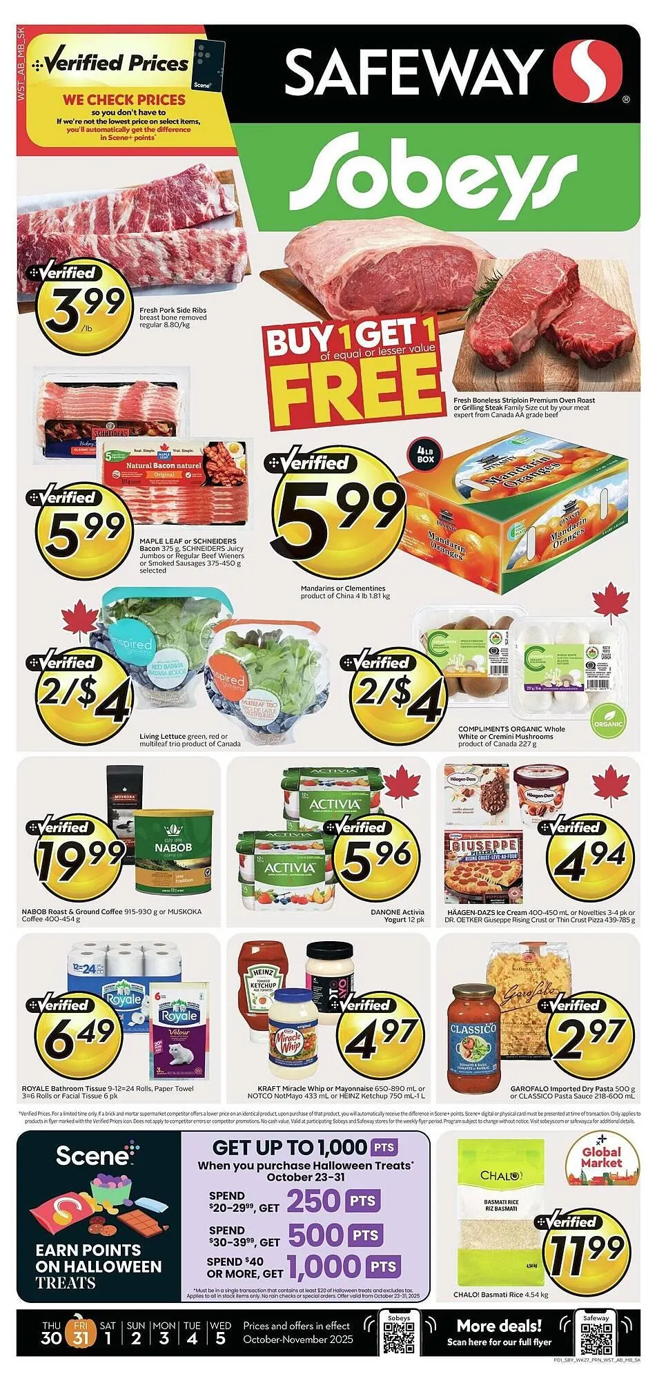 Safeway flyer from October 30 to November 5 2025 - flyer page 1