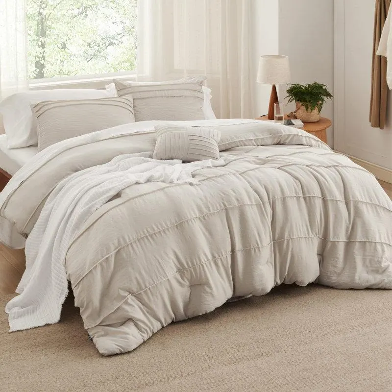 Polyester Standard Striped Comforter Set