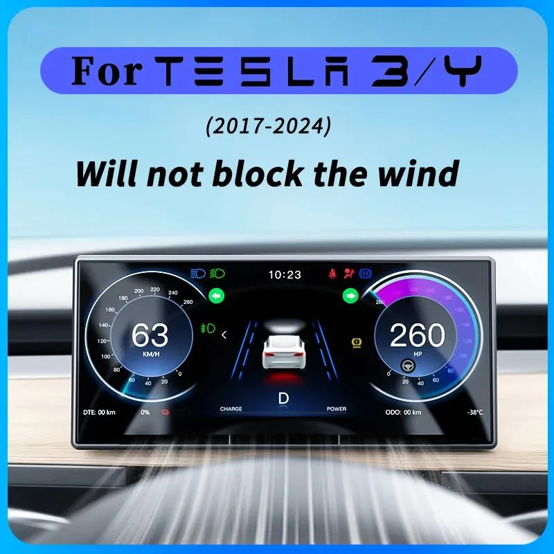 CATRONICS for Tesla HUD with Air Outlet And the camera Fit Model 3 Y 2016-2024 3 Highland Carplay and Android AUTO Dashboard