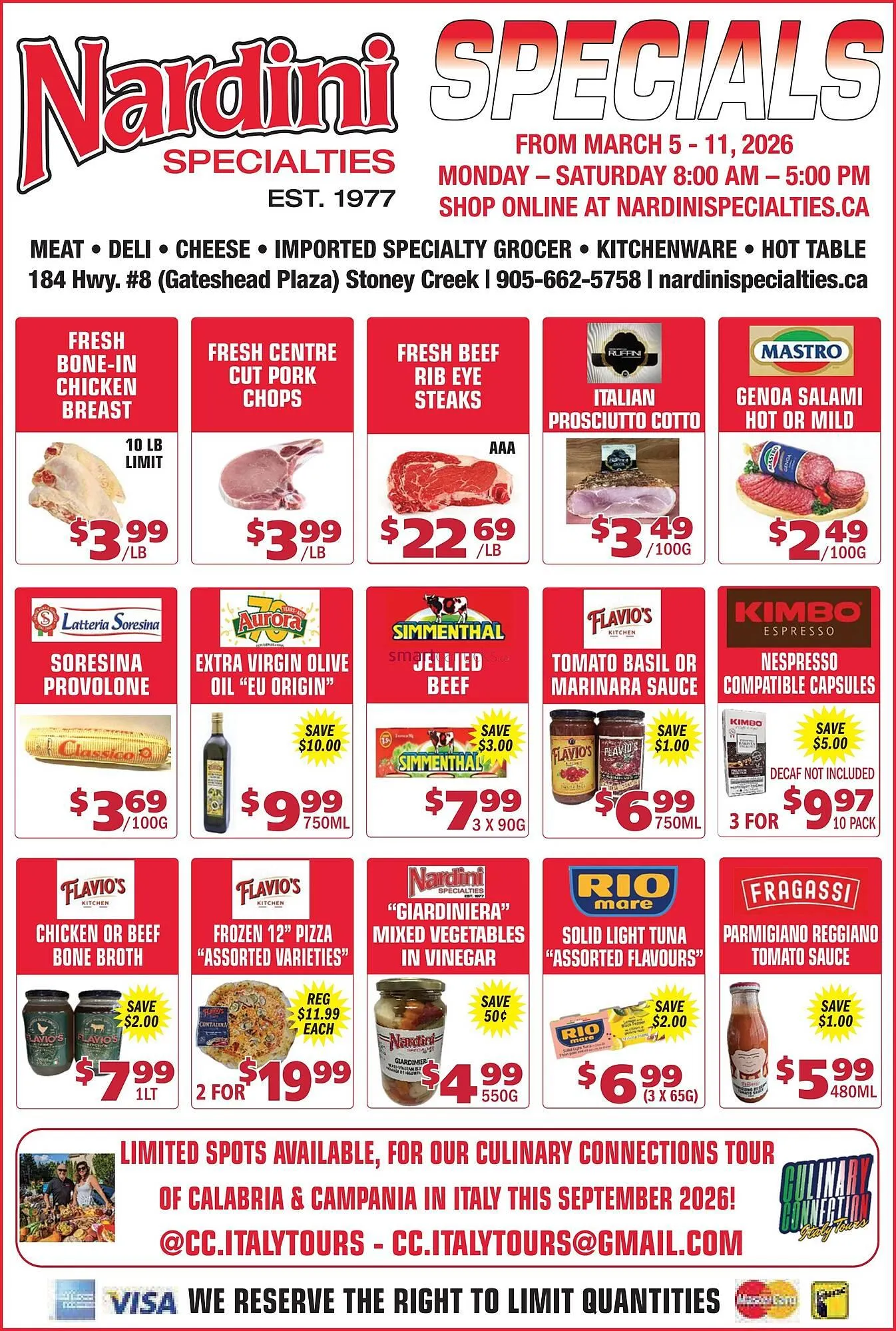 Nardini Specialties flyer from March 5 to March 11 2026 - flyer page 1