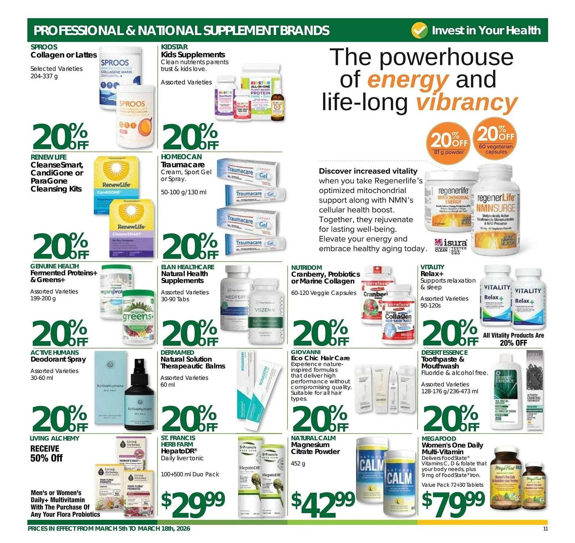 Nature's Emporium flyer from March 5 to March 12 2026 - flyer page 11