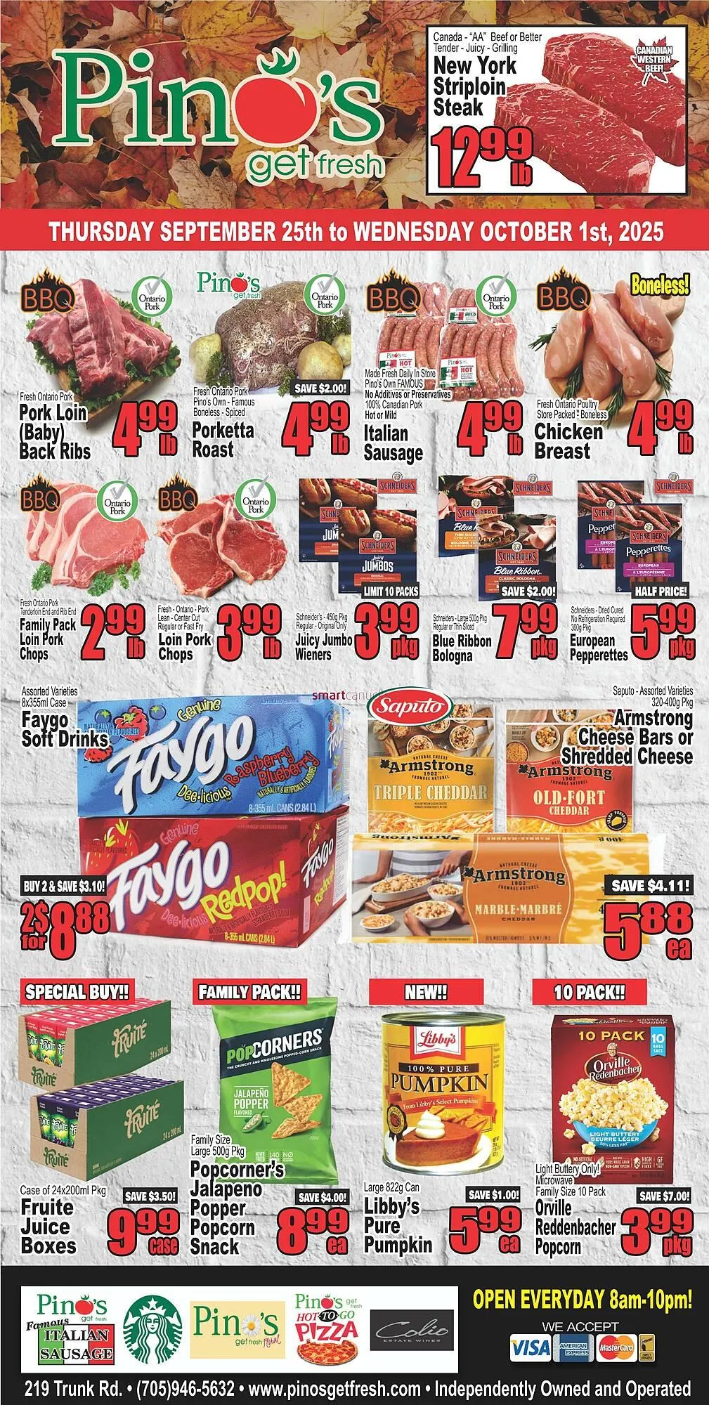 Pino's flyer from September 25 to October 1 2025 - flyer page 1