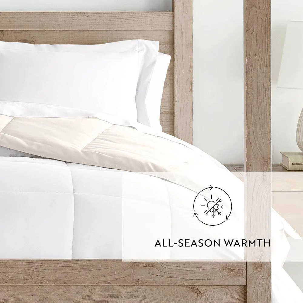 Microfiber Reversible Comforter Set