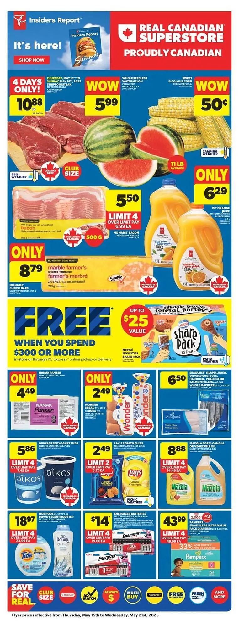 Real Canadian Superstore flyer from May 15 to May 22 2025 - flyer page 1