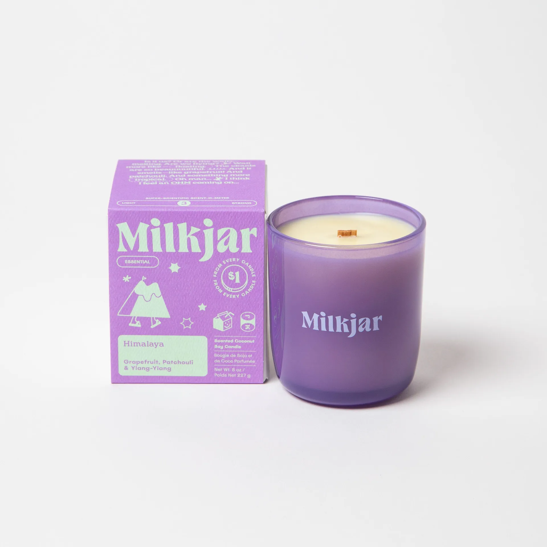 Milk Jar Himalaya Essential Oil Candle | Grapefruit & Patchouli 8oz
