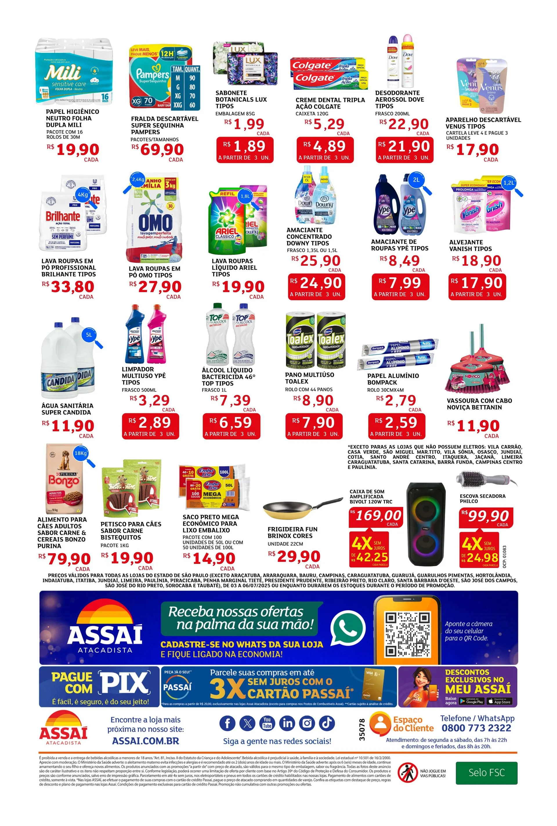 Encarte de Folhetos Assaí Atacadista 3 de julho até 6 de julho 2025 - Pagina 4