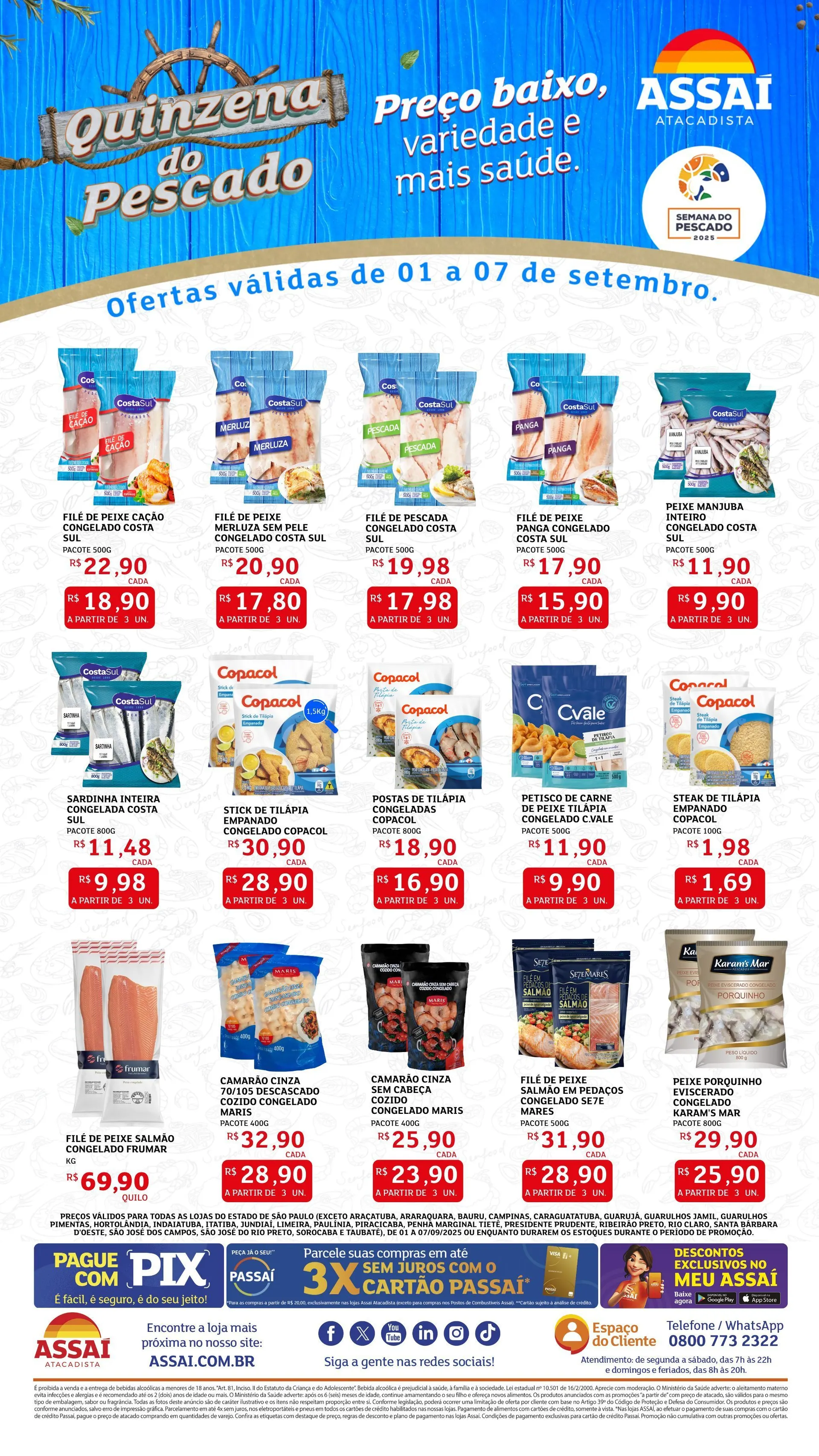 Encarte de Folhetos Assaí Atacadista 1 de setembro até 7 de setembro 2025 - Pagina 1