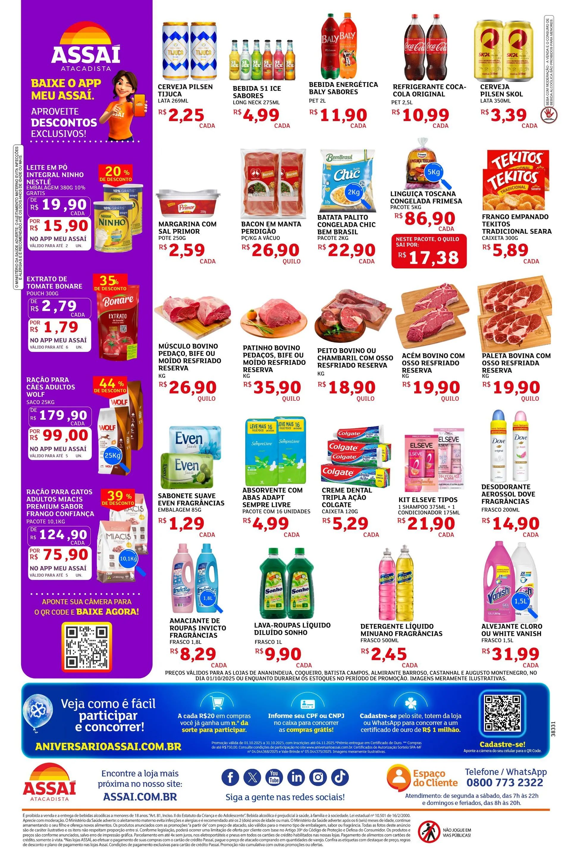 Encarte de Folhetos Assaí Atacadista 1 de outubro até 31 de outubro 2025 - Pagina 2