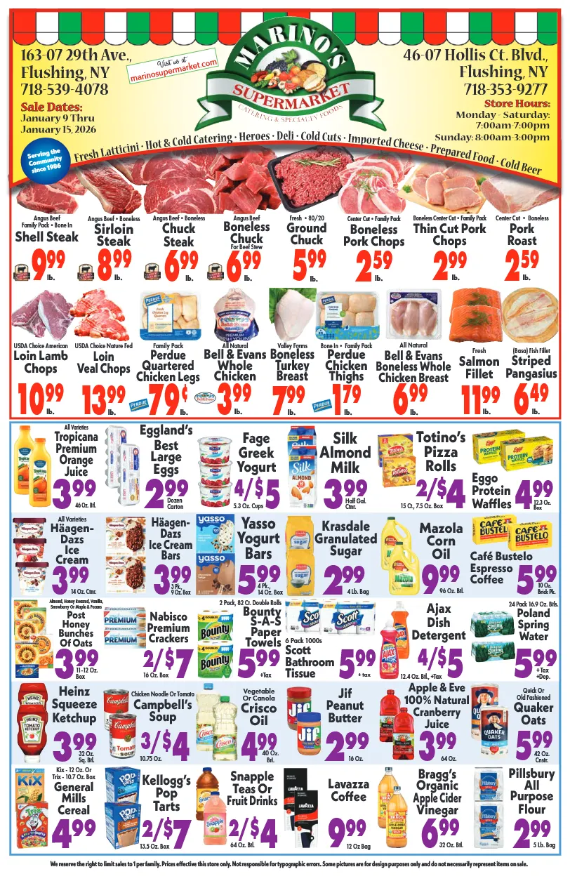 Weekly ad Marino's Supermarket Sales from January 9 to January 15 2026 - Page 