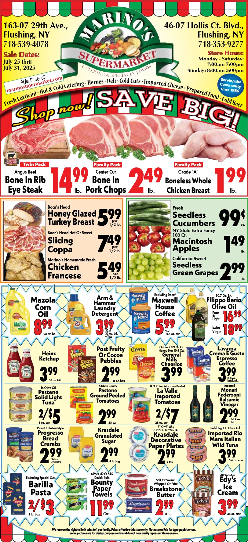 Weekly ad Marino's Supermarket Sales from July 25 to July 31 2025 - Page 