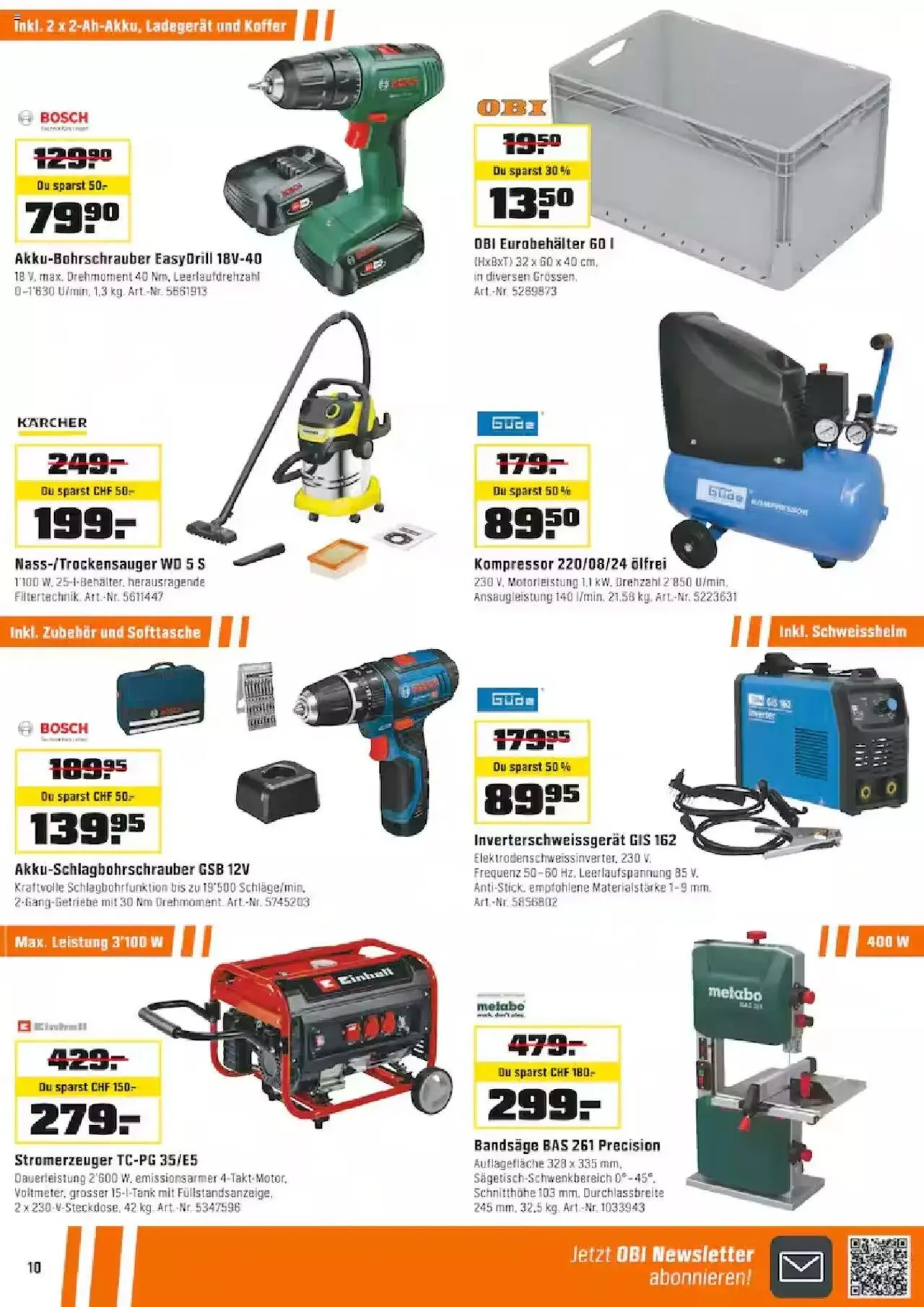 OBI Aktionen von 3. Juni bis 15. Juni 2024 - Prospekt seite 10
