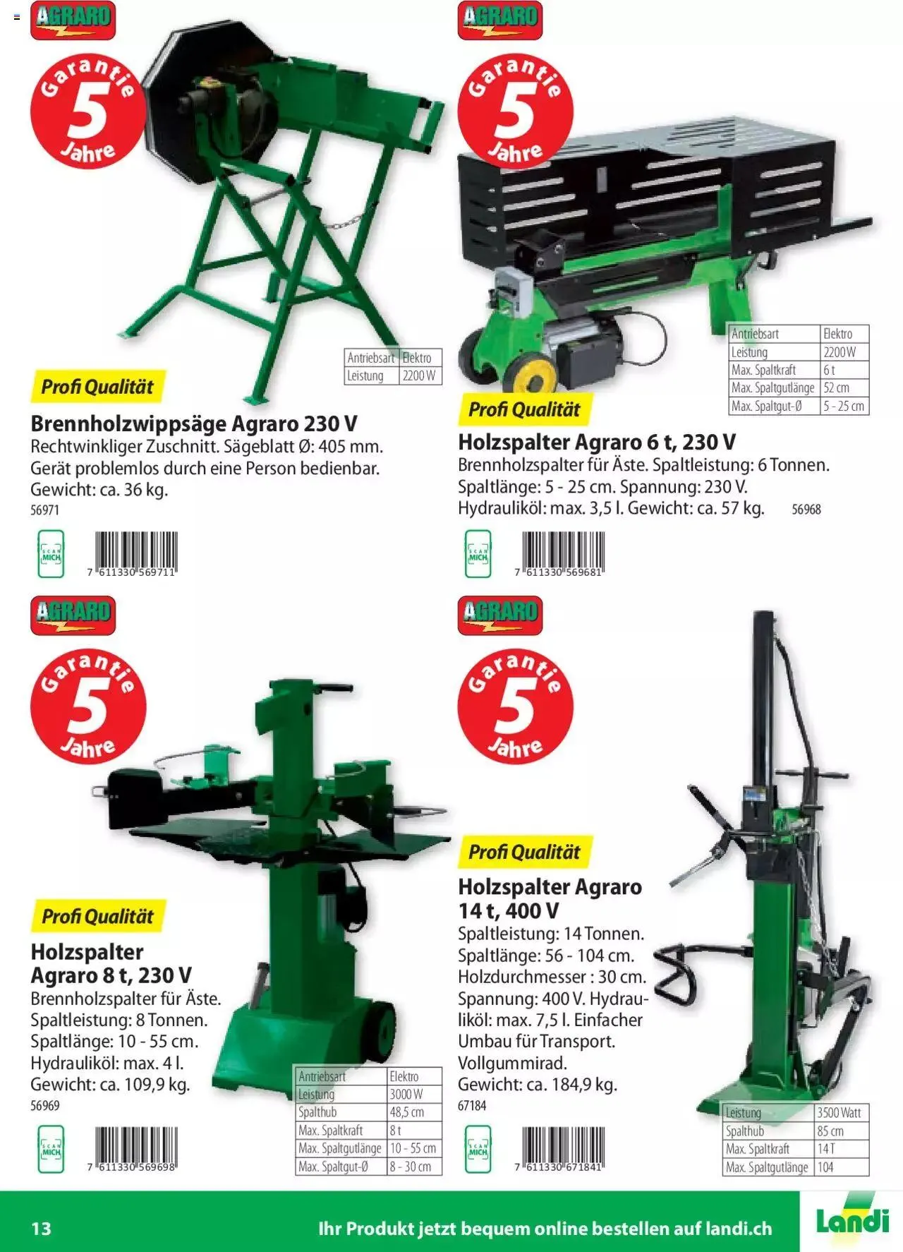 Landi - Motorgeräte 2023 von 7. März bis 31. Dezember 2023 - Prospekt seite  13